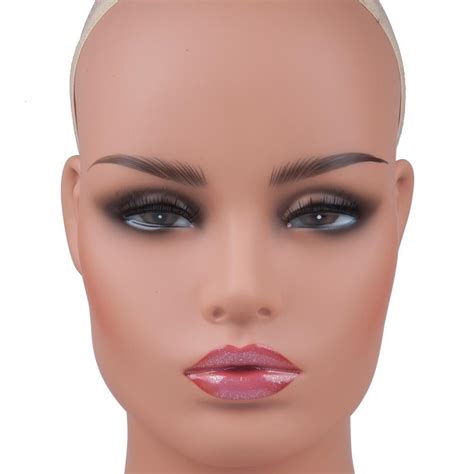 Professional Tanned Skin Tone Bust Female Mannequin Head