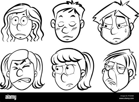 Upset Face Drawing Black And White Stock Photos And Images Alamy