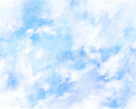 Blue Painting Sky Watercolor Background Stock Photo Image Of Wave