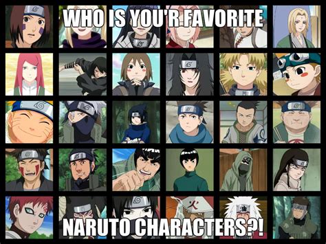 Who Is Your Favorite Characters From Naruto By