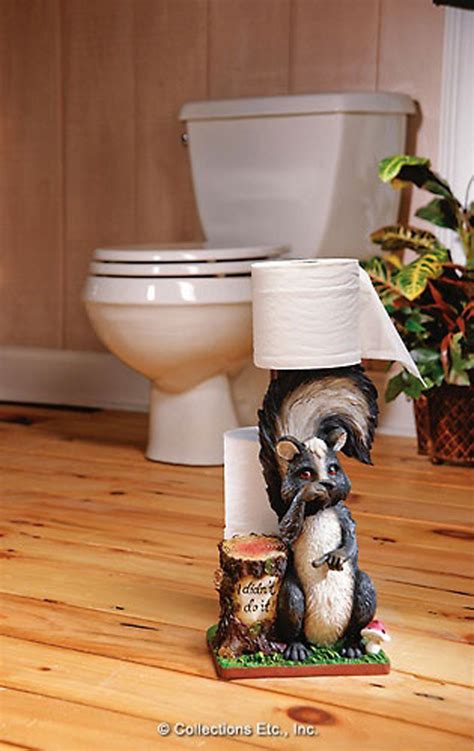 So apparently, my toilet paper holder plays music??? Funny Skunk Toilet Paper Holder WAS $16.99 Now: $7.97 ...