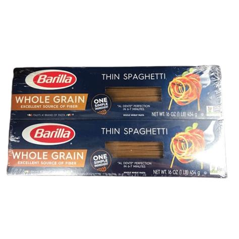 Barilla Whole Grain Thin Spaghetti Pasta 16 Oz Pack Of 4 Shelhealth
