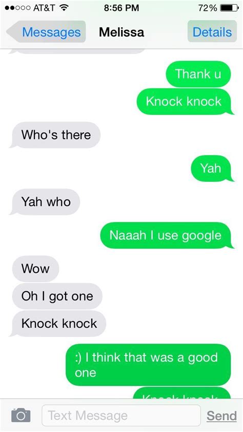 Tell me a knock knock joke with really funny jokes or prank for kids and adults, best knock knock joke ever that's good, clean and cute. Google knock knock joke - #AlberneWitze #Google #grap # ...