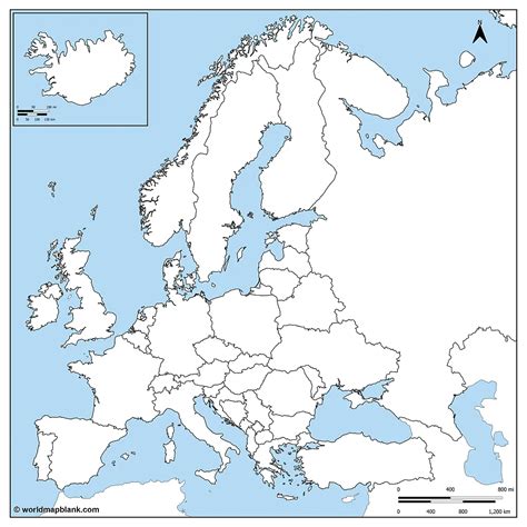 Blank Europe Political Map Sitedesignco Europe Politi