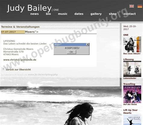 All Vulnerabilities For Judybailey Patched Via Open Bug Bounty