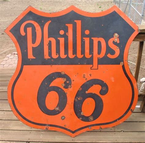 Vintage 1941 Phillips Porcelain Sign