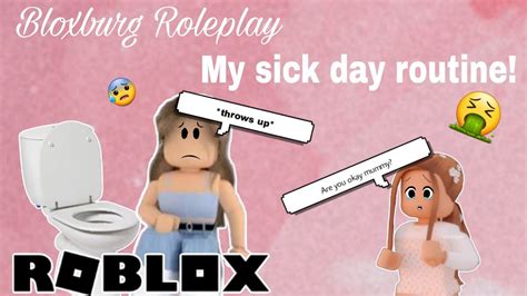 🤢my Sick Day Routine🤮 I Roblox Bloxburg Roleplay Youtube