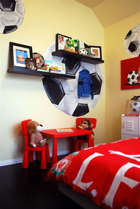 We are a soccer family and kix is obsessed with the ball. Kix's Soccer Room - Modern - Kids - Dallas