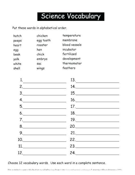 7th Grade Vocabulary Worksheets Printable 7th Grade Science Worksheet
