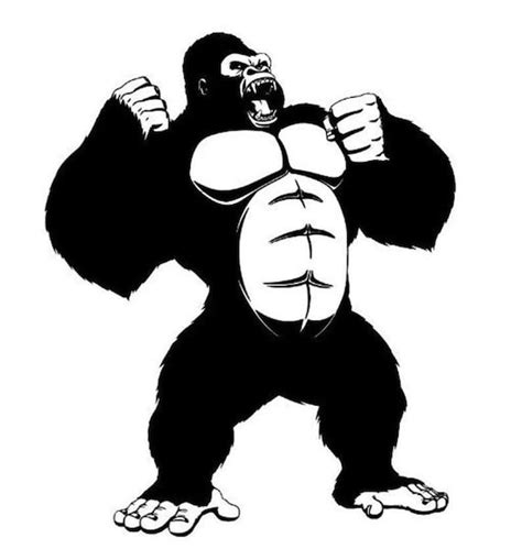 King Kong Svg Vector Cut File Gorilla Svg King Kong Silhouettedigital