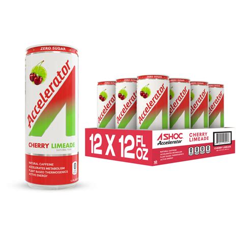 A Shoc Accelerator Cherry Limeade Energy Drink 12 Fl Oz Can Pack Of