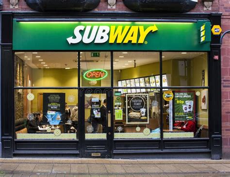 Subway Sandwich Shop Front Leeds Uk 19 December 2015 Subway
