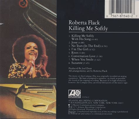 Killing Me Softly Roberta Flack Cd Album Muziek