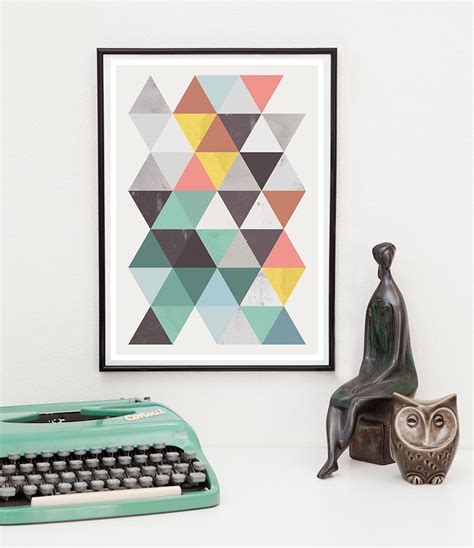 Abstract Poster Colorful Geometric Art Print Restyle Shop