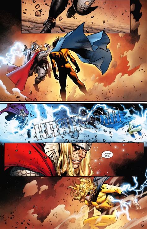 Thor Vs Sentry Thor Comic Marvel Comic Character Superhero Comic