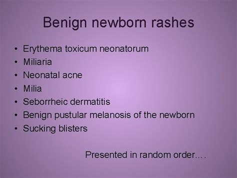 Common Pediatric Rashes Discussion Outline Dermatology Terminology Common