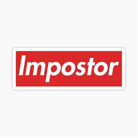 Among Us Impostor Box Logo Sticker For Sale By Hypeplugg Redbubble