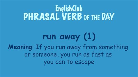 Run Away 1 Vocabulary Englishclub