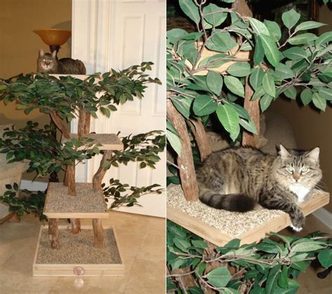 Free cat tree plans and cat furniture ideas to help you build a cool cat room for your kitties to keep them happy, healthy and out of trouble. Ready-to-Assemble Real Wood Cat Tree Kits