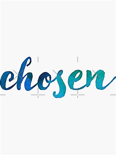 Chosen Sticker For Sale By Christianstore Redbubble