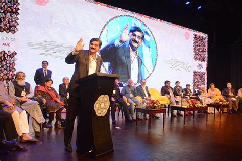 sindh chief minister syed murad ali shah addressing the opening ceremony of 15th international