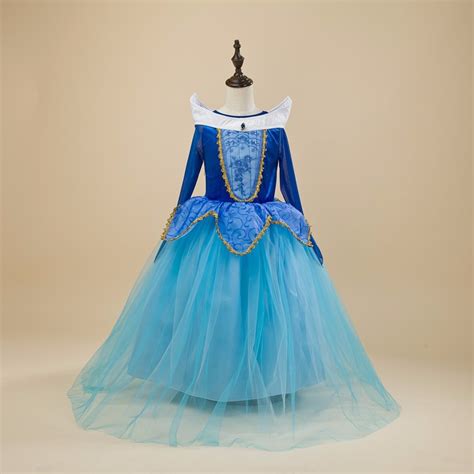 Sleeping Beauty Princess Aurora Party Dress Kids Costume Dress 2 For