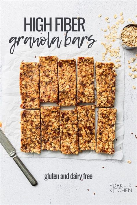 1 cup dates, pitted condiments 1/4 this recipe takes just five minutes of prep time and adds 4 g of fiber to your meal for just a few extra calories. High Fiber Granola Bars | Recipe in 2020 | Granola bars, Recipes appetizers and snacks, No bake ...