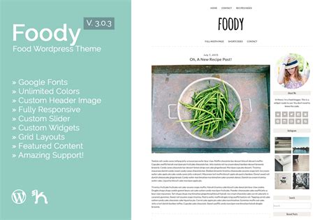 Foody - Food Wordpress Theme [3.0.3] | Blog themes wordpress, Blog themes, Creative wordpress themes