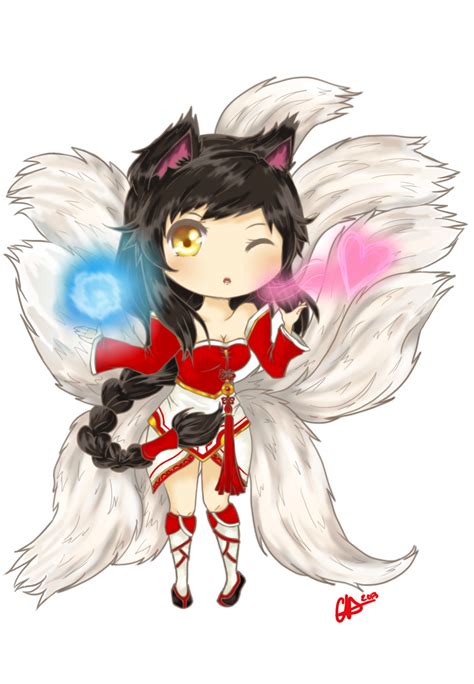 Chibi Ahri The Nine Tailed Fox By Happy2live On Deviantart