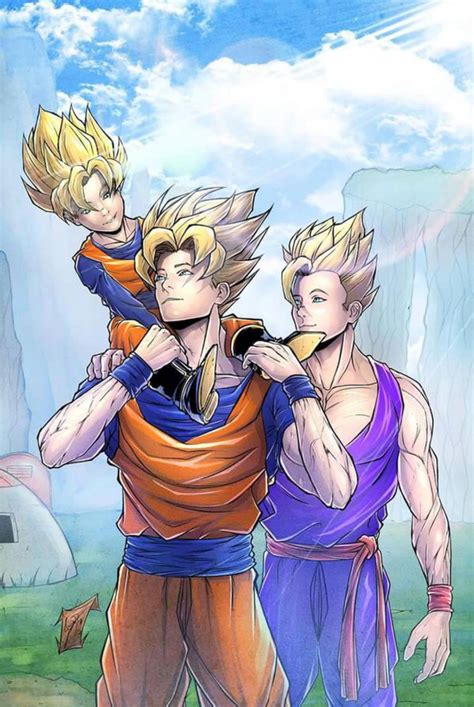 Goku Gohan Goten Dragon Ball Z Dbz Anime