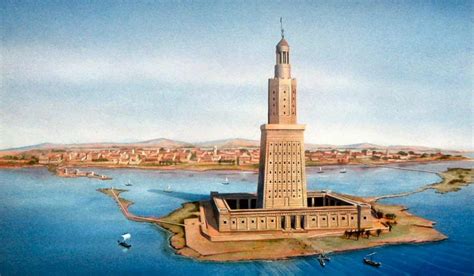 The Pharos Lighthouse Of Alexandria Second Sun And Seventh Wonder Of