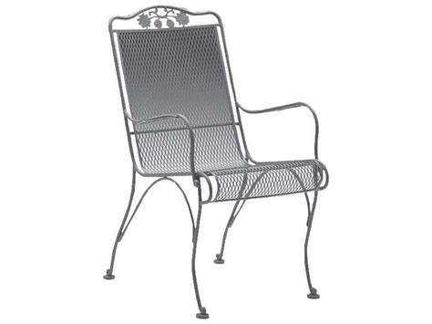 Universal premium 200 series cushions. Woodard Briarwood Wrought Iron High Back Dining Arm Chair ...