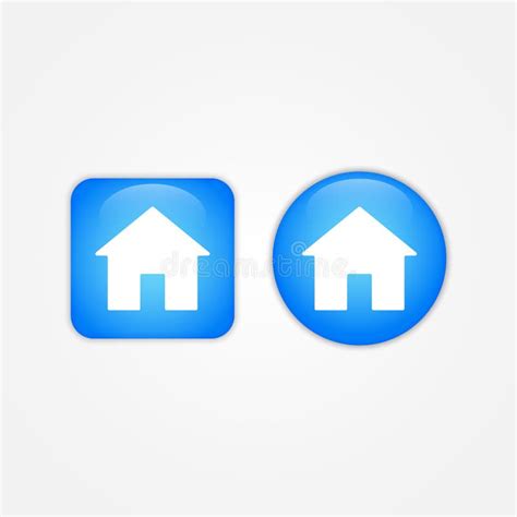 Set 3d Home App Buttons Icon Vector Illustration Stock Vector
