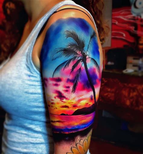 top more than 51 beach sunset tattoo in cdgdbentre