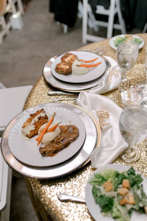 Bride And Groom Being Served Dinner Temecula Ca Heather Anderson