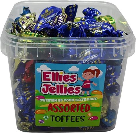 Ellies Jellies Assorted Toffees Mixed Toffee Caramel Candies 550g
