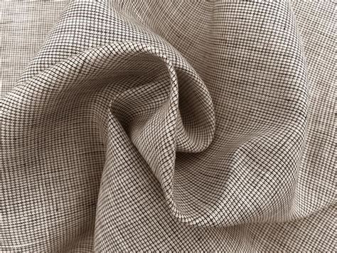 Linen Pin Check In Natural B J Fabrics Fabric Linen Fabric B And