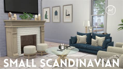 Small Scandinavian House Sims 4 Cc Speed Build Youtube