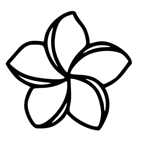 Download outline flower stock vectors. Hawaiian Flower Outline | Free download on ClipArtMag
