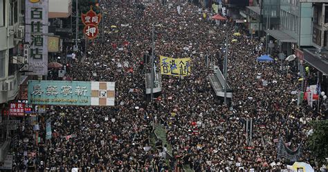 Hong Kong Makes History As Demonstrators March Against Government Over