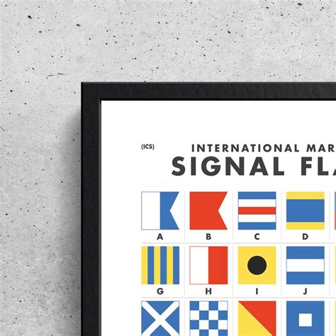 Maritime Signal Flags Wall Art Printable Nautical Alphabet Etsy Canada