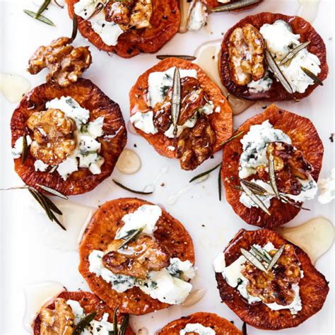 Sweet Potato Crostini With Blue Cheese And Honey Williams