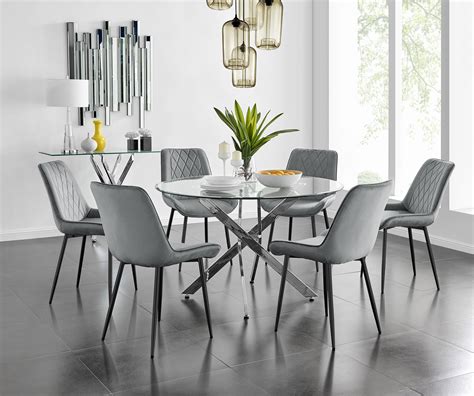 Have you found everything you are looking for today? 120cm Round Dining Table & 6 Pesaro Black Chairs ...