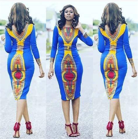 African Dresses For Women Dashiki 2016 Autumn Long Sleeve African Print Dress Sexy Low Back