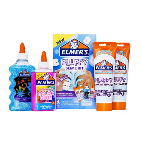 Elmers Fluffy Slime Kit Includes Elmers Translucent Color Glue