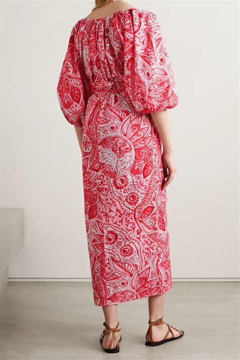 Mara Hoffman Fila Printed Organic Cotton Voile Midi Wrap Dress We Select Dresses