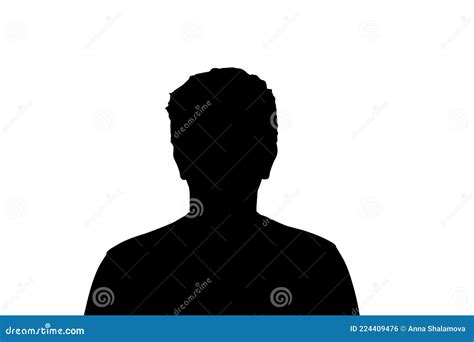Silhouette Of An Unknown Man Anonymous Portrait Of A Man In The Shadow