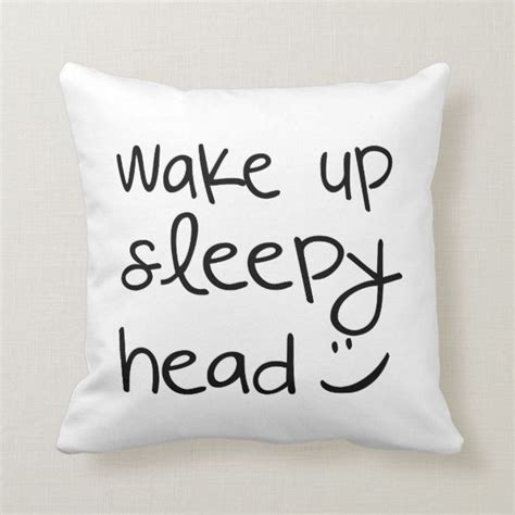 Wake Up Sleepy Head Funny Throw Pillow Funny Throw Pillows Throw Pillows Pillows