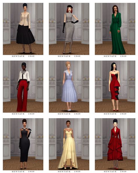 Sentate Haute Couture 1949 Collection Sentate On Patreon Sims 4