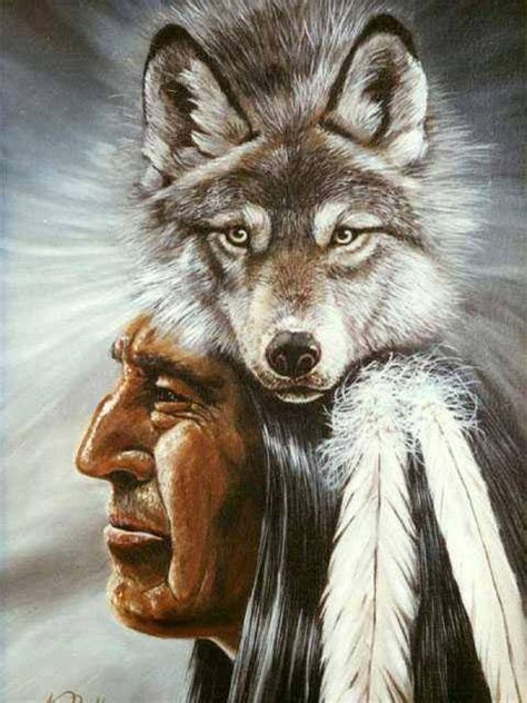 Indian Brave Wolf Native American Wolf Native American Artwork Native American Art